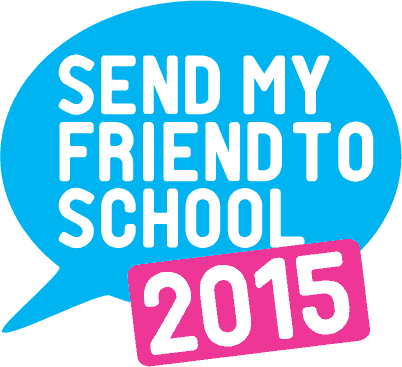 Send my friend to school 2015 campaign logo designed by ideology.uk.com